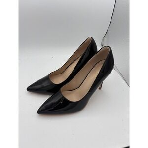 Elisabet Tang Shoes Womens Size 7 Black Patent Pointed Toe Stiletto Dress Pumps